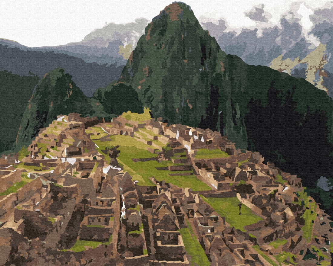 Malen nach Zahlen Motiv - Machu Picchu