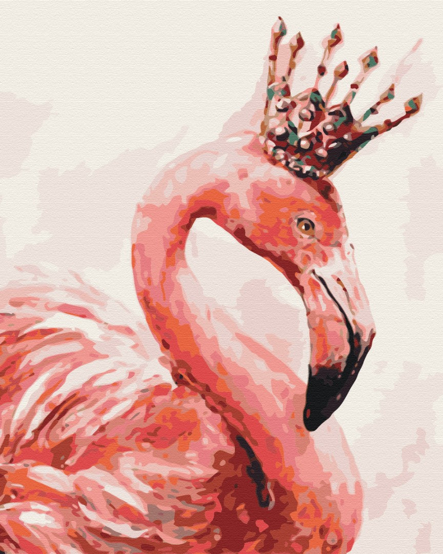 Malen nach Zahlen Motiv - Königlicher Flamingo