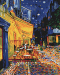 Malen nach Zahlen Motiv - Cafeterrasse am Abend von Vincent Van Gogh