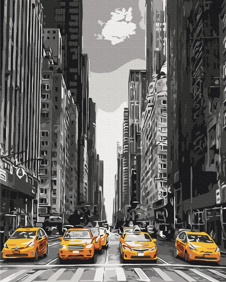 Malen nach Zahlen Motiv - Taxi New York