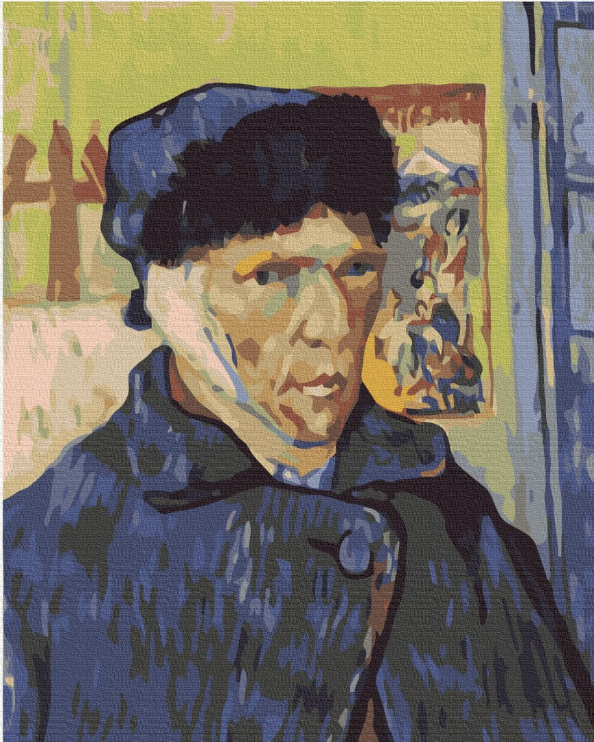 Malen nach Zahlen Motiv - Selbstbildnis mit verbundenem Ohr von Vincent van Gogh