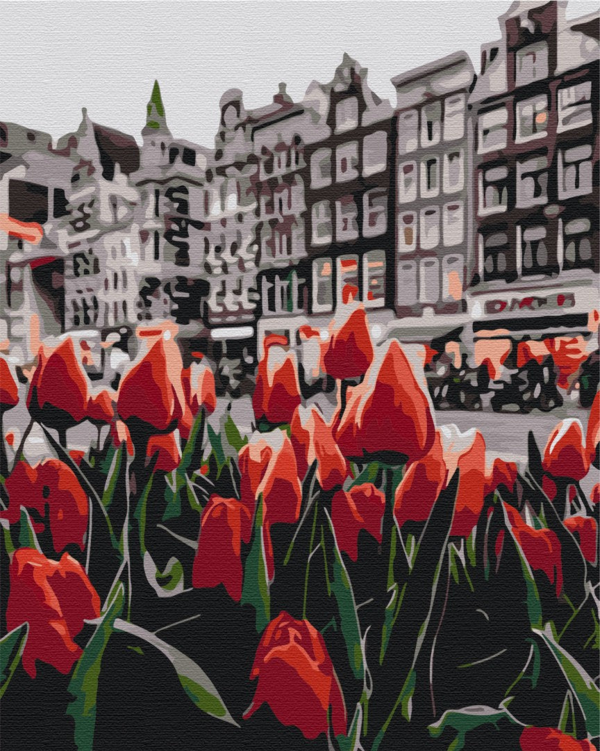 Malen nach Zahlen Motiv - Tulpen von Amsterdam