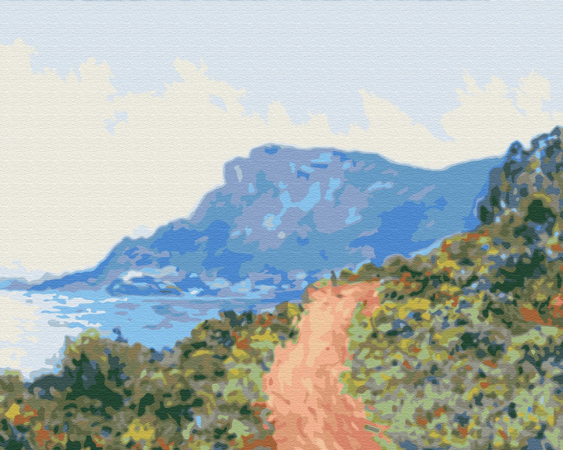 Malen nach Zahlen Motiv - Die Corniche bei Monaco von Claude Monet