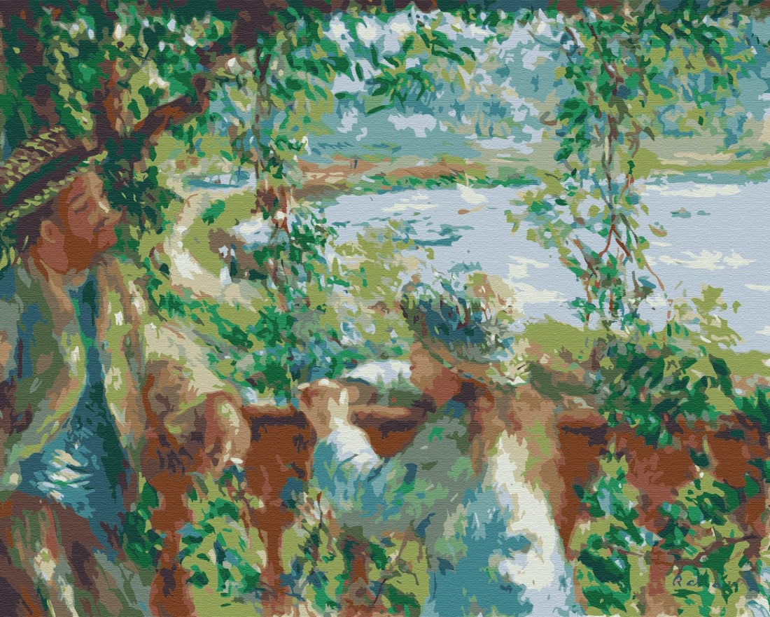 Malen nach Zahlen Motiv - Am See von Pierre Auguste Renoir