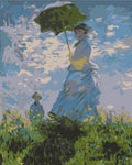 Malen nach Zahlen Motiv - Frau mit Regenschirm von Claude Monet